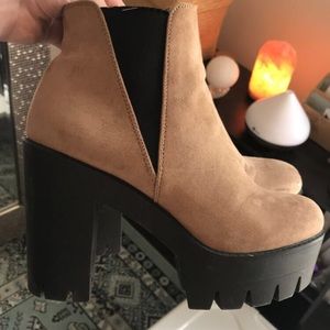Platform Suede Booties